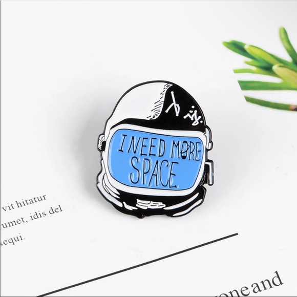 1 LEFT‼️ Need Space Astronaut Enamel Pin Astronomy Science Student Metal Badge - Picture 2 of 9